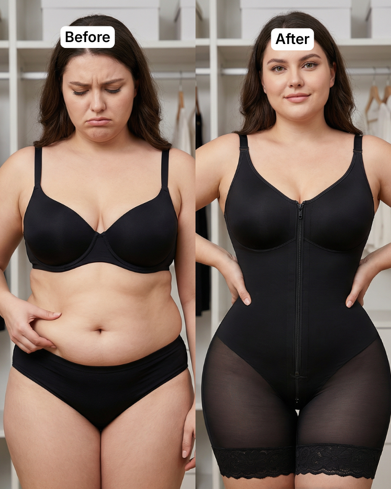 Combinaison Gaine Ventre Plat Sans chiffon-Satisfait ou Remboursé